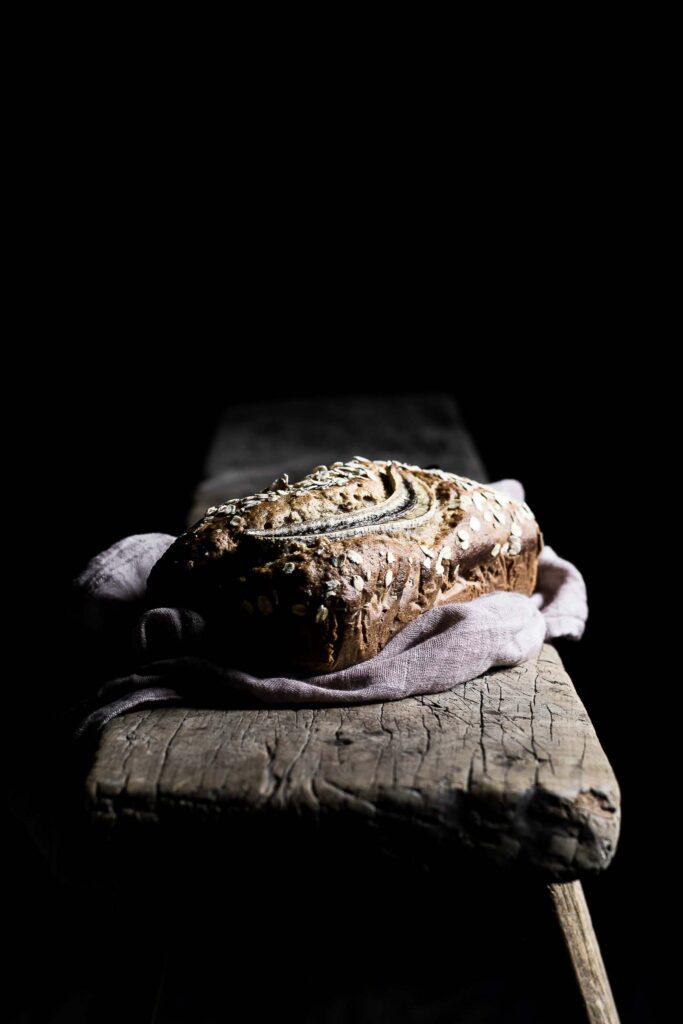 Sundt bananbrød med honning og havre
