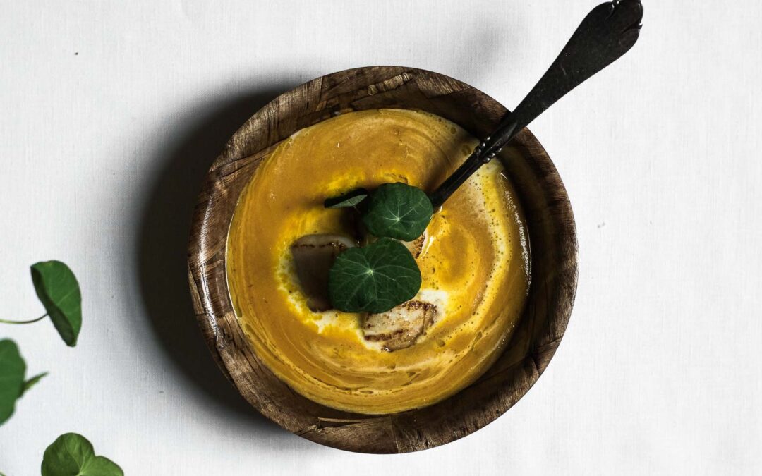 HOKKAIDOSUPPE MED MASCARPONE OG KAMMUSLINGER