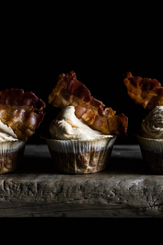 Banan, peanutbutter og bacon muffins