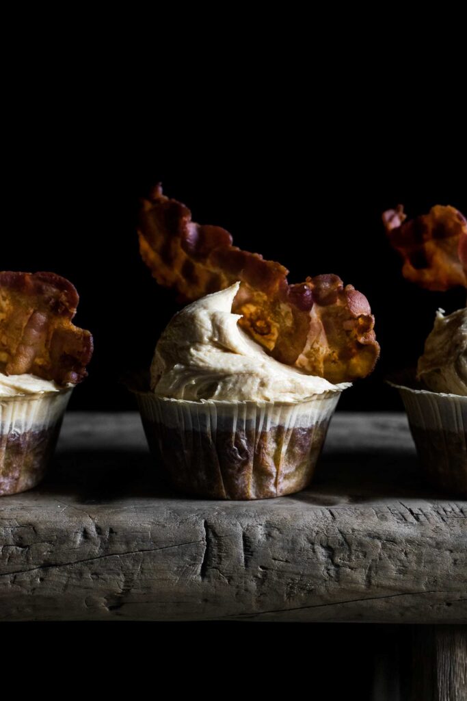 Banan, peanutbutter og bacon muffins